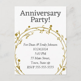 記念日のパーティの招待状 インビテーションポストカード