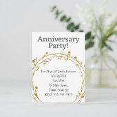 記念日のパーティの招待状 インビテーションポストカード (スタンド正面)