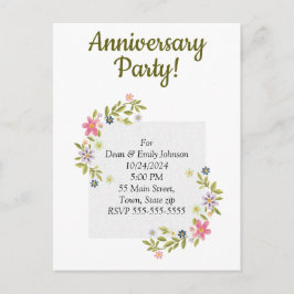 記念日のパーティの招待状 インビテーションポストカード