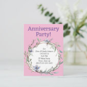 記念日のパーティの招待状 インビテーションポストカード (スタンド正面)