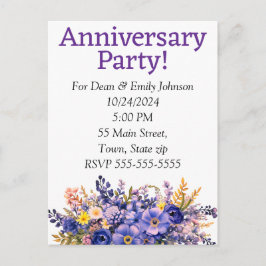 記念日のパーティの招待状 インビテーションポストカード