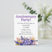 記念日のパーティの招待状 インビテーションポストカード (スタンド正面)