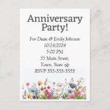 記念日のパーティの招待状