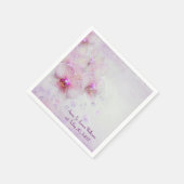 記念日のピンクの蘭と泡 スタンダードカクテルナプキン (角)