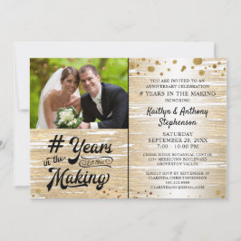 記念日のブラックゴールドイヤーズインメイキング 招待状