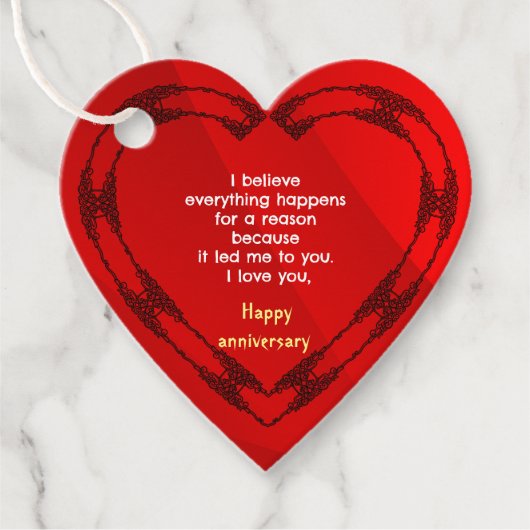 記念日のメッセージカード フェイバータグ (正面)