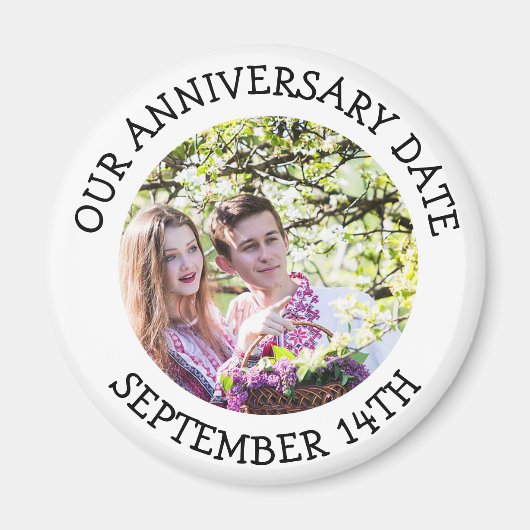 記念日のリマインダパーソナライズされたーマグネット マグネット (正面)