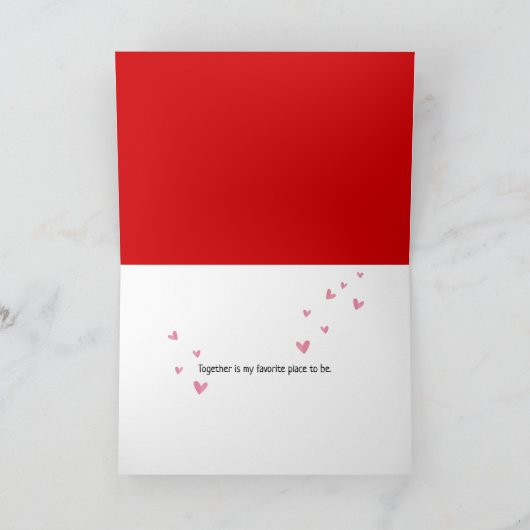 記念日のロマンス人形とクマ カード (内部)