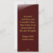 記念日の個人おめでとうカード (裏面)