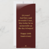 記念日の個人おめでとうカード (裏面)