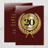 記念日の個人おめでとうカード (正面/裏面)