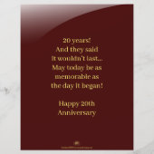 記念日の個人おめでとうカード (裏面)