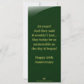 記念日の個人おめでとうカード (裏面)