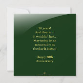 記念日の個人おめでとうカード (裏面)