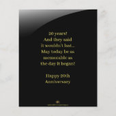 記念日の個人おめでとうカード (裏面)