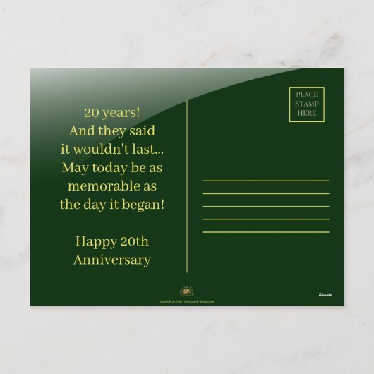 記念日の個人おめでとうカード シーズンポストカード (裏面)