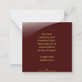 記念日の個人おめでとうカード ノートカード (裏面)