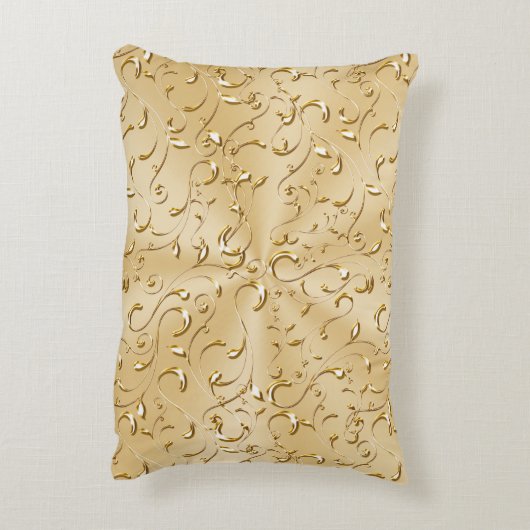 記念日の写真のギフトの黒および金ゴールドの枕 アクセントクッション (裏面(縦))