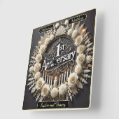 記念日の喜びにふさわしい円形の優雅さ スクエア壁時計 (傾斜)