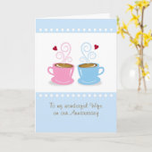 記念日の妻、全ラテ愛挨拶状 カード (黄色い花)