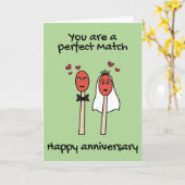 記念日の完璧なマッチmr.とミセス・カード カード (黄色い花)