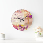 、記念日の宗教生命、尼僧個人化して下さい ラージ壁時計 (ホーム)