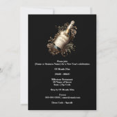 記念日の定年の誕生日ワきらめくイン 招待状 (裏面)