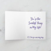 記念日の恋人の挨拶 ノートカード (内部)