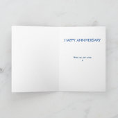 記念日の愛する夫の写真コラージュハート カード (内部)