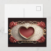 記念日の愛のバレンタイン ポストカード (正面/裏面)