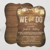 記念日の招待状　ラスティック ヴォウ リニューアル パーティー 招待状 (正面/裏面)