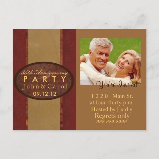 記念日の招待 インビテーションポストカード (正面)