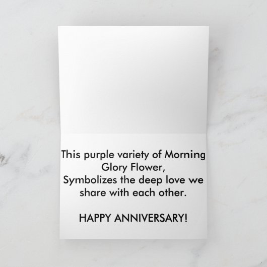 記念日の挨拶状 カード (内部)