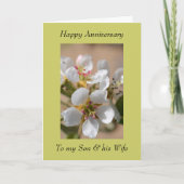 記念日の挨拶状-息子及び彼の妻のための… カード (正面)