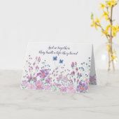 記念日の水の色のフローラ 縁ど カード (黄色い花)