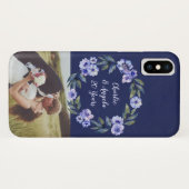 記念日の水彩花の写真 Case-Mate iPhoneケース (裏面(横))