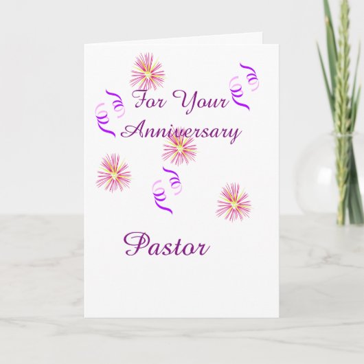 記念日の牧師のために カード (正面)