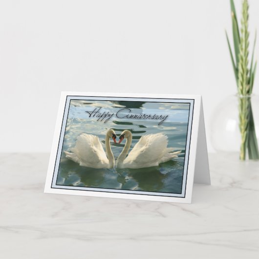 記念日の白鳥 カード (正面)