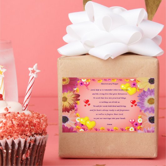 記念日の祈り長方形ステッカー 長方形シール (パーティー)