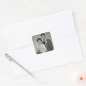 記念日の結婚写真 モダン スクエアシール (封筒)