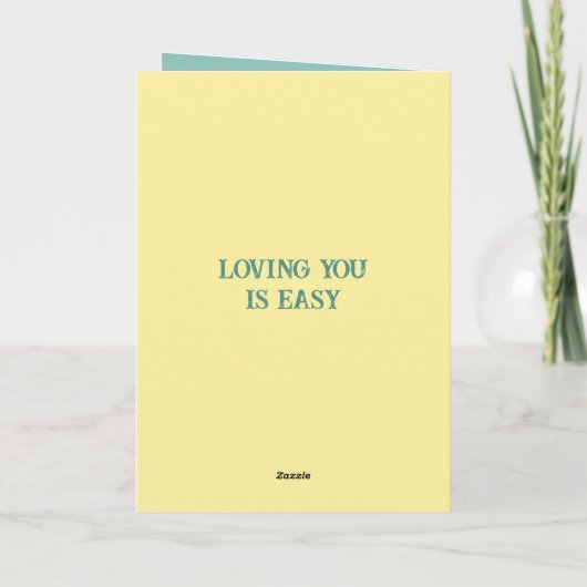 記念日の美しい妻の黄色の緑の写真 カード (裏面)