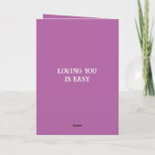 記念日の美しい妻パープルブルーの写真 カード (裏面)