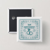 記念日の花嫁ギフト 結婚記念日カスタマイズ 缶バッジ (正面&裏面)