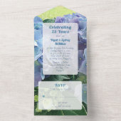 記念日の誓いの式 青い花 オールインワン招待状 (内側)