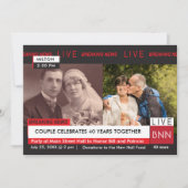 記念日の誓い更新 ニュース テレビ グラフィック 招待状 (正面)