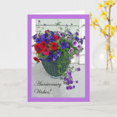 記念日の願い 花束、ペチュニア カード (黄色い花)