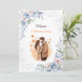 記念日をお祝いするロマンチックなカップル 招待状 (スタンド正面)