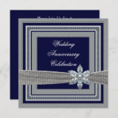 記念日エレガントパーティの招待状 招待状 (正面/裏面)