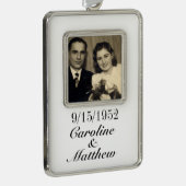 記念日オーナメントギフト シルバープレートフレームオーナメント (右)