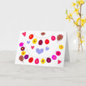 記念日カードに年とメッセージを追加 カード (黄色い花)